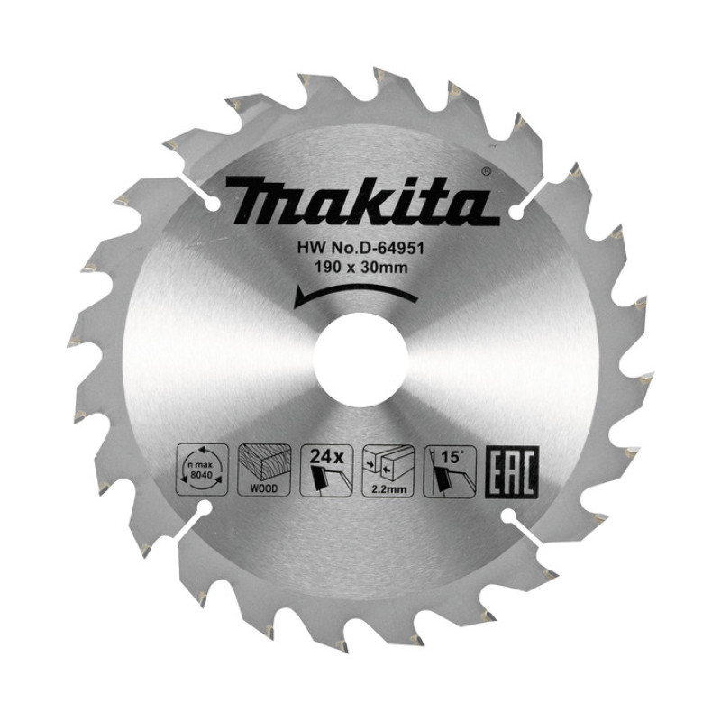 LIST TESTERE ZA DRVO 190X30 24Z D 64951 MAKITA normalized LIST TESTERE ZA DRVO 190X30 24Z D-64951 MAKITA