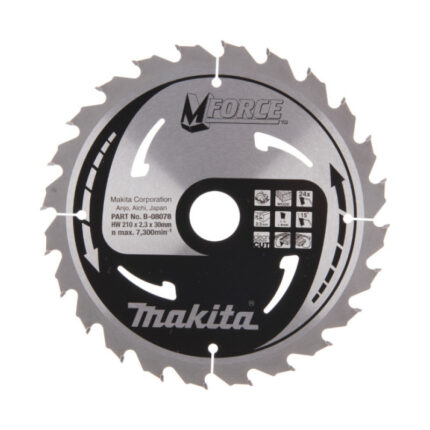 LIST TESTERE OD TVRDOG METALA ZA DRVO 210X30 MM MAKFORCE B-08078 MAKITA
