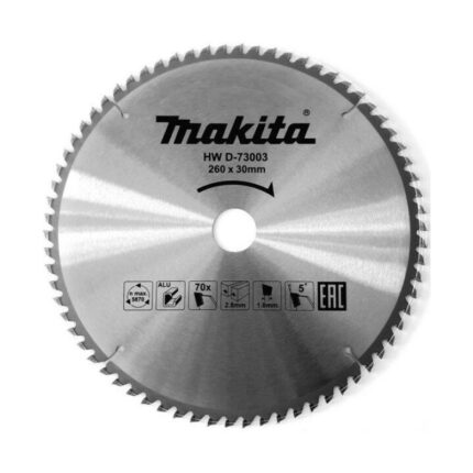 LIST TESTERE ZA ALUMINIJUM 260X30 70Z D-73003 MAKITA