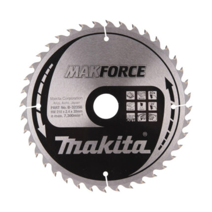 LIST TESTERE OD TVRDOG METALA ZA DRVO 210X30 40Z MM MAKFORCE B-32356 MAKITA
