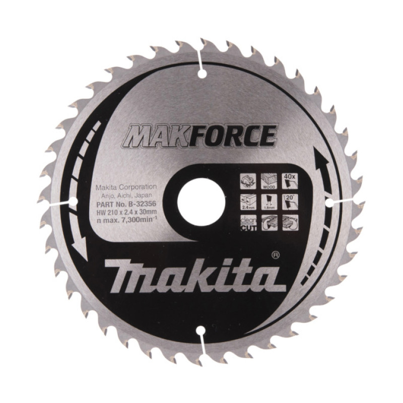 LIST TESTERE OD TVRDOG METALA ZA DRVO 210X30 40Z MM MAKFORCE B 32356 MAKITA normalized LIST TESTERE OD TVRDOG METALA ZA DRVO 210X30 40Z MM MAKFORCE B-32356 MAKITA