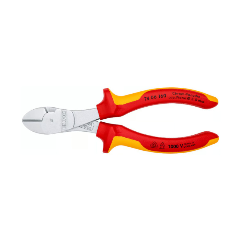 KLEŠTA SEČICE KOSE CVICANGLE 160 MM VDE 1000V 7406160 KNIPEX normalized KLEŠTA SEČICE KOSE - CVICANGLE 160 MM VDE 1000V 7406160 KNIPEX