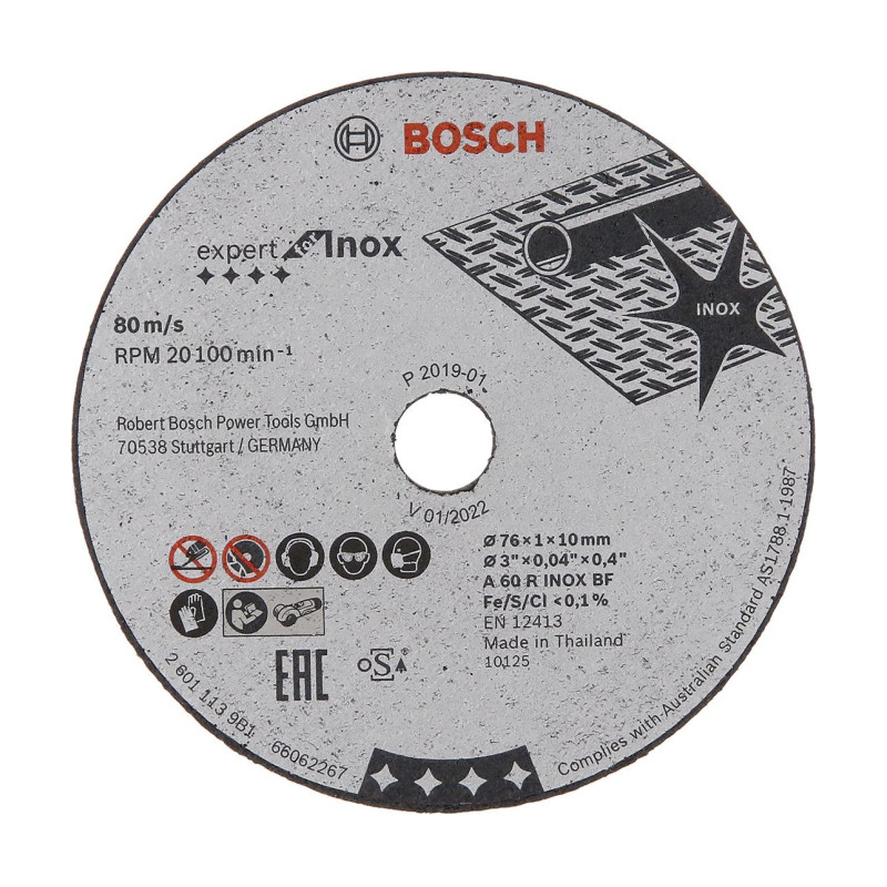 REZNA PLOČA ZA INOX I METAL 76X1 MM BOSCH (2608601520) REZNA PLOČA ZA INOX I METAL 76X1 MM BOSCH (2608601520)
