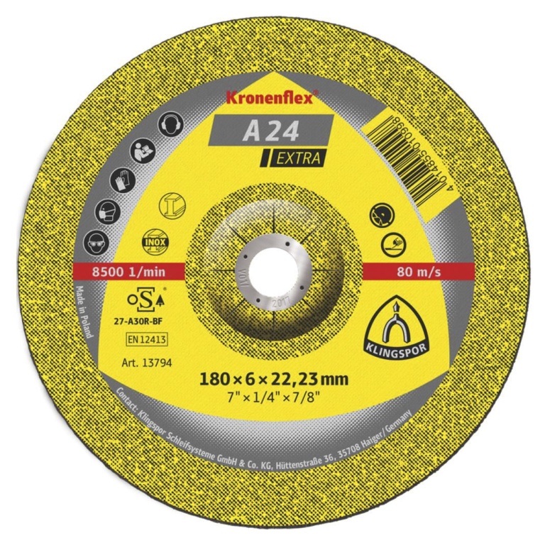 Brusna ploča 180x6x22 Klingspor (A24 Extra)