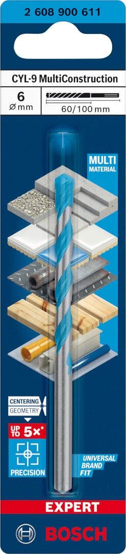 Bosch EXPERT CYL-9 MultiConstruction burgija 6 x 60 x 100 mm (2608900611)