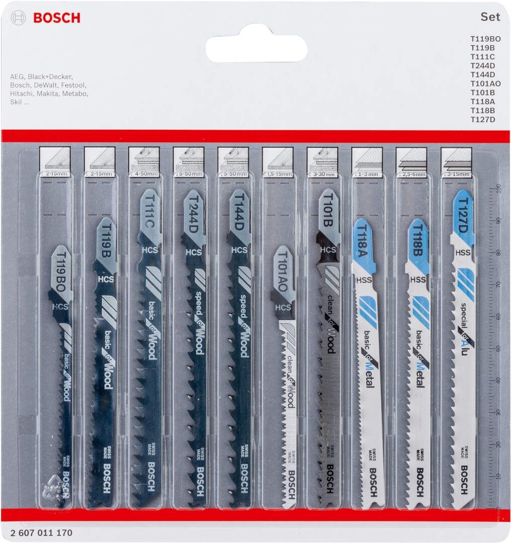 Set testerica za ubodnu testeru (Drvo - Metal) Bosch 2607011170