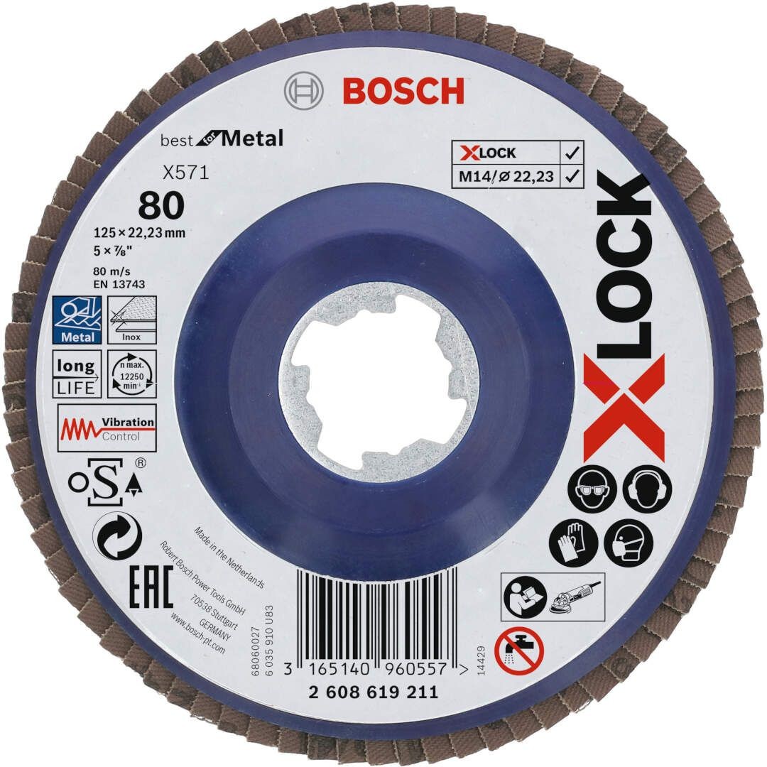 Lamelni brusni disk X-Lock 125mm 2608619211 Lamelni brusni disk X-Lock 125mm 2608619211