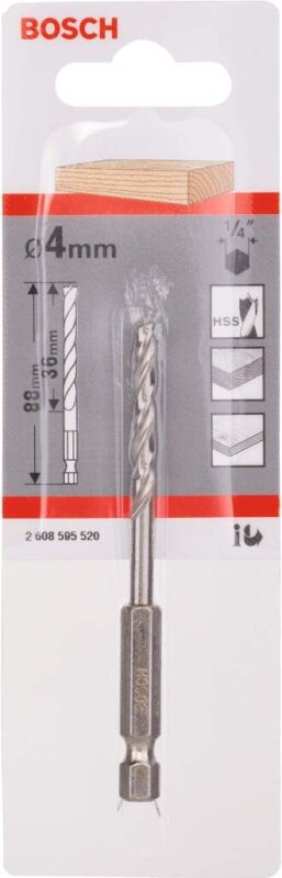 Spiralna burgija za drvo (4x43x83 mm) Bosch 2608595520