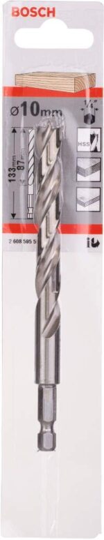 Spiralna burgija za drvo sa bit prihvatom (10x87x133 mm) Bosch 2608595524